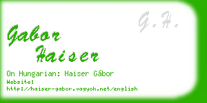 gabor haiser business card